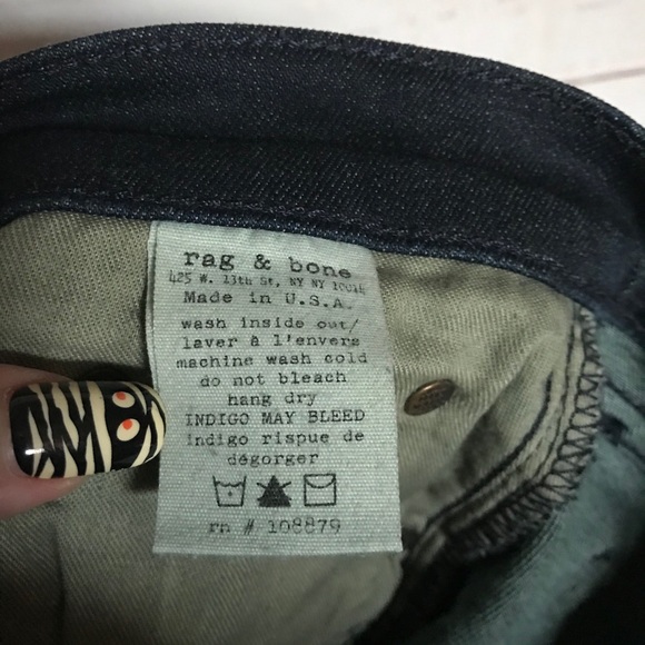 Rag & Bone The Skinny Jean In Olive Harrow Size 26 - Picture 8 of 10